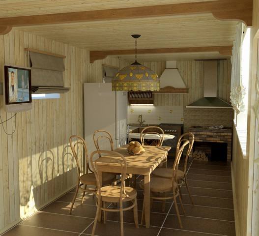 Летняя кухня на даче - фото